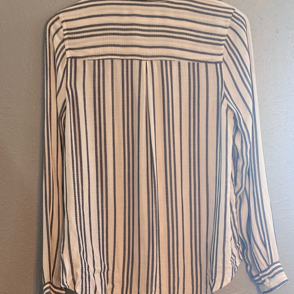 Striped Button-Up Blouse - image 3